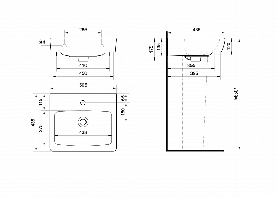Тумба с раковиной Aquaton Кантри 50 белый, дуб верона 1A257801AHB20