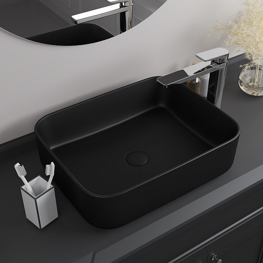 Накладная раковина 50 см Iddis Bridge BRIBM05i27, черный матовый
