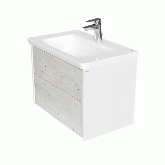 Тумба под раковину Roca Ronda 70 белый матовый/бетон ZRU9303003