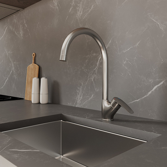 Смеситель для кухни Milardo Rora RORBN0JM05, сатин