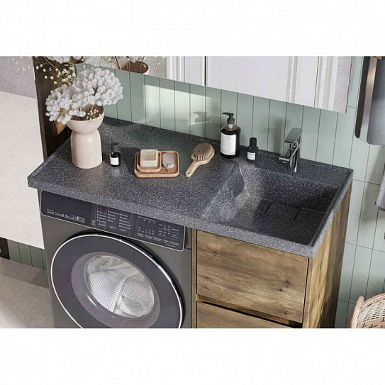 Раковина над стиральной машиной Aquaton Лондри 105 графит 1A72223KLH21R