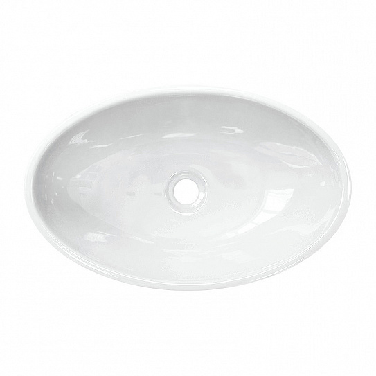 Раковина на столешницу накладная 53 см овальная Sanita Luxe Ringo Slim 53х33
