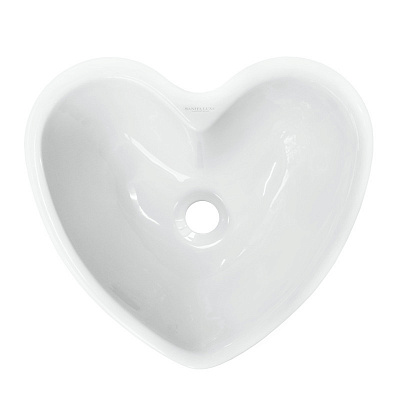 Накладной умывальник Sanita Luxe  Love is White WB.CT/LoveIs/45-N/WHT.G/S1