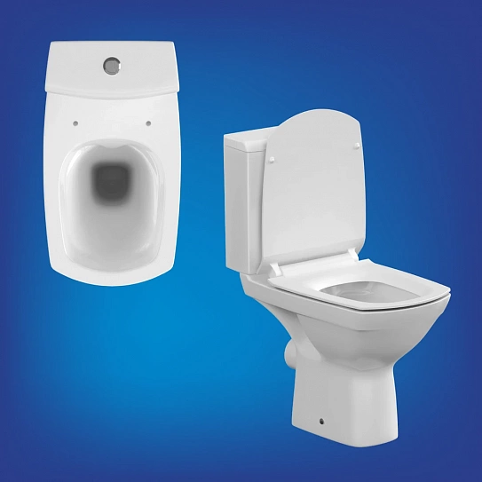 Унитаз компакт Cersanit CARINA Clean On 011 3/5 DPL EO slim KO-CAR011-3/5-COn-S-DL
