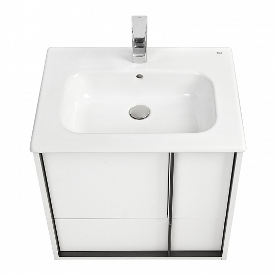 Тумба с раковиной Aquaton Ривьера 60 белый матовый 1A238801RVX20
