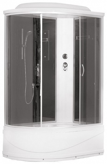 Душевая кабина 120х80 угловая правая, высокий поддон, дверцы тонированные ERLIT ER 3512TPR-C4