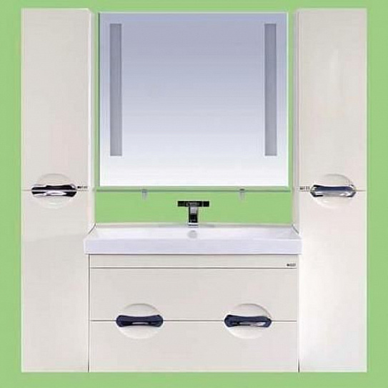 Тумба подвесная MISTY Жасмин 90 с 2 ящиками белая эмаль под рак MISTY D-4019 90 (к раковинам 96651, 93821)