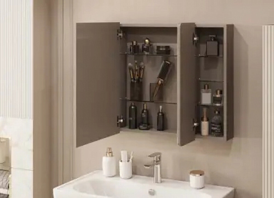 Зеркальный шкаф AQUATON Ар-Деко 85 кашемир 1A280602DD6E0