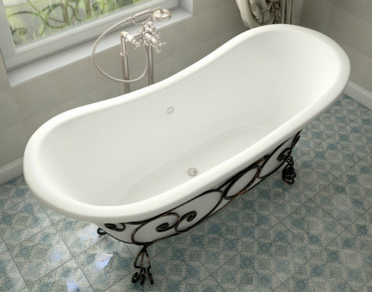 Ванна отдельностоящая 180х74 из литого мрамора Эстет Бостон ФР-00000624