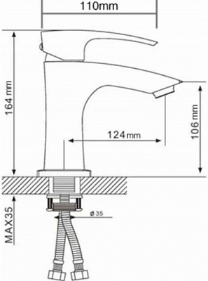 Смеситель для раковины Gappo G1007-8