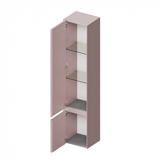 Шкаф пенал 35 см CUBO подвесной левый 165, мальва матовый CU.165Lh/MAL