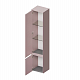 Шкаф пенал 35 см CUBO подвесной левый 165, мальва матовый CU.165Lh/MAL