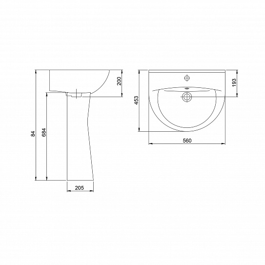 Раковина Santeri Виктория голубой 131116S0611B0
