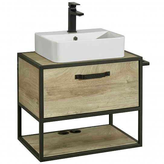 Тумба под накладную раковину Aquaton Лофт Фабрик 65 дуб эндгрейн 1A242301LTDU0