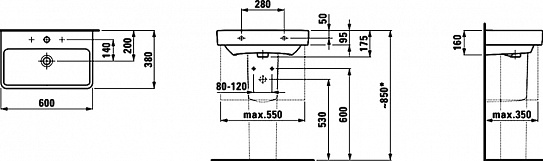 Раковина Laufen Pro S 8.1895.9.000.104.1