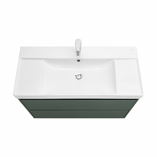 Тумба с раковиной Roca Ona 100 2 ящика A857616513, зеленый матовый