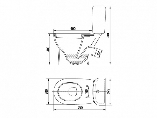 Сиденье для унитаза съёмное с системой плавного опускания Сити Slim МС Керамин