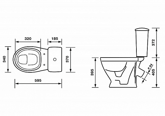 Унитаз-компакт Оскольская керамика "Радуга"