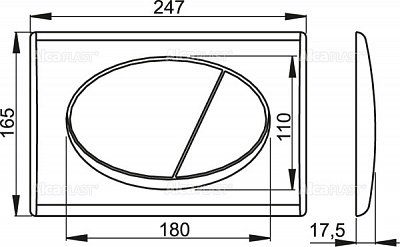 Кнопка смыва AlcaPlast M71 хром - глянцевая