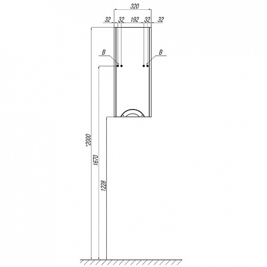 Шкаф Акватон Сильва левый дуб полярный 1A215703SIW7L