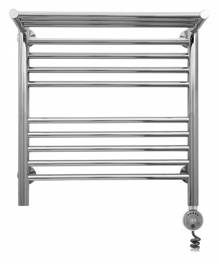 Полотенцесушитель электрический Сунержа Богема с 1 полкой 600х500 (Глянцевый Зелёный, ТЭН Хром)