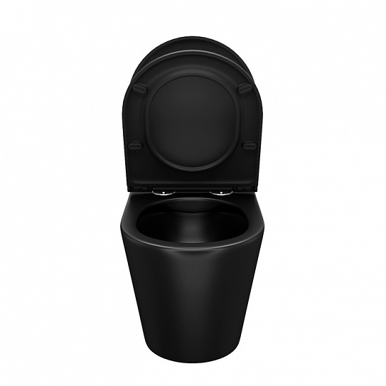 Унитаз подвесной черный матовый безободковый Iddis Calipso CALR3BMi25