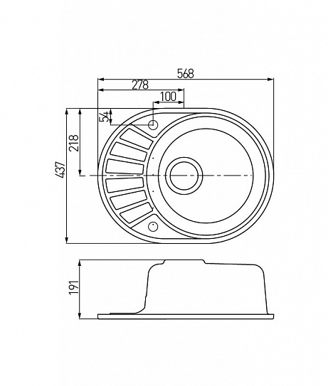 Мойка гранитная Акватон Чезана  жемчуг 1A711232CS240