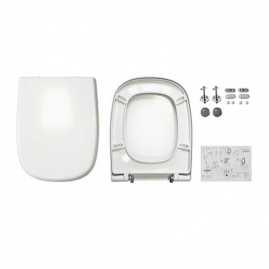 Унитаз-компакт Sanita Luxe Quadro Slim DM (тонкое сиденье дюропласт, микролифт) QDRSLCC01151022