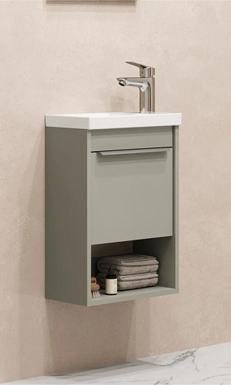 Тумба под раковину Aquaton Хоуп 40, 1 створка, хаки 1A287101HP9D0 (под рак.250963)