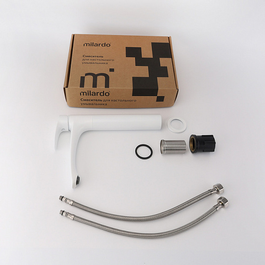 Смеситель для умывальника Milardo Rora RORWT01M01, белый матовый