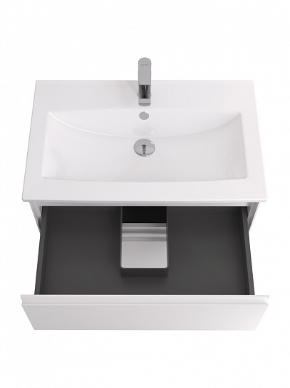 Тумба под раковину Люмин 75 белый матовый (рак.161073 в комплект не входит) AQUATON 1A294001A52B0