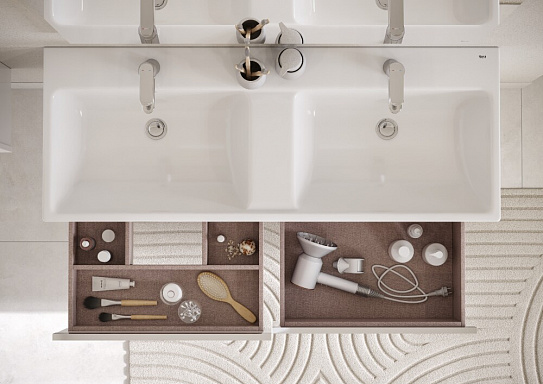 Раковина подвесная Roca The Gap 120х46, подвесная, 2 чаши A3270YS000