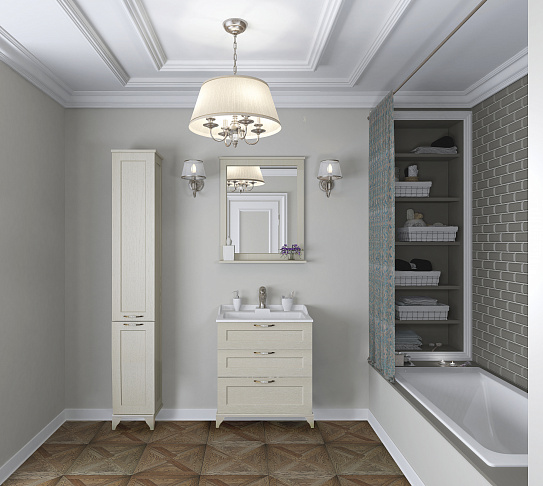 Тумба без раковины Акватон Леон 65 Н дуб бежевый 1A194601LBPR0