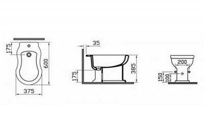 Биде напольное Vitra Efes 6597B003-0068