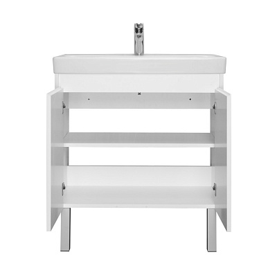 Тумба под раковину AQUATON Сканди Doors 80 Белый матовый/Белый глянец без раковины 1A282901SD010