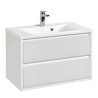 Тумба под раковину подвесная Акватон Римини 80 белый 1A226701RN010