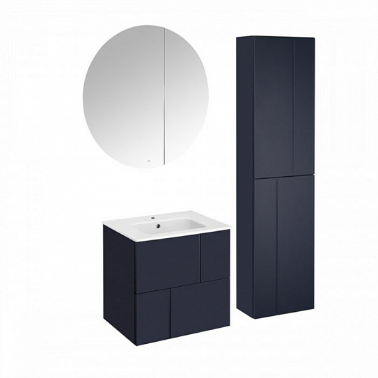 Тумба под раковину PILAR модуль 2 ящика 600 синий Roca A857668521 (рак 261033 в комплект не входит)