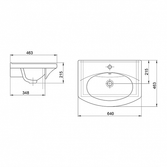 Раковина Santeri Новая грань 64 белый 131207S0011B0