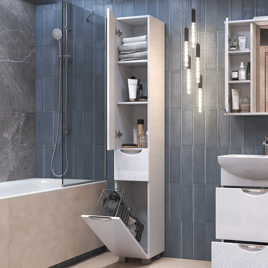 Пенал для ванны VIGO CALLAO 2-300 с бельевой корзиной