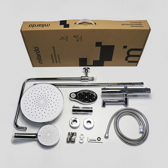 Душевая система с термостатом Milardo Ideal Spa ILSSBTHM06 хром