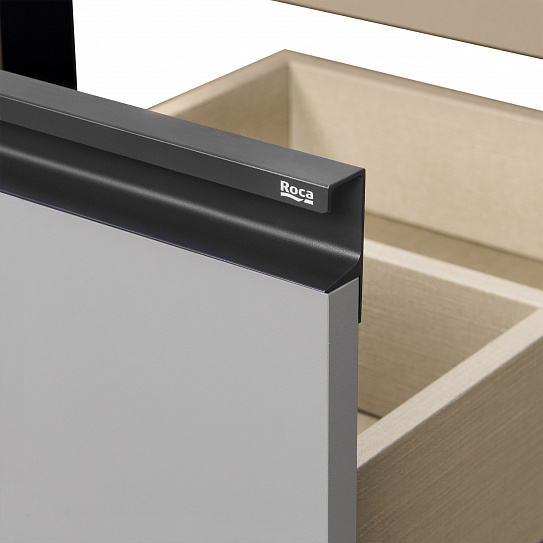 Тумба под раковину Roca Domi 80 2 ящика серый матовый ZRU9307874