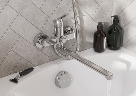 Смеситель для ванны Santek Найра с длинным изливом WH5A12001C001