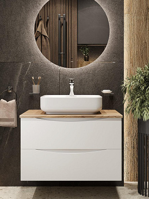 Накладная раковина 51 см MONTEREY ZT-2009A прямоугольная с отверстием под смеситель