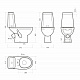 Напольный унитаз безободковый Sanita Марс WC CC Mars2-DM Rim WHTGS1