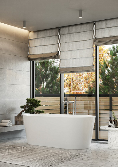 Ванна отдельностоящая 159х79 Roca Raina из материала Stonex белая 248466000