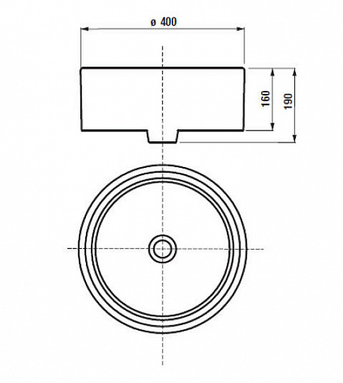 Раковина накладная 40 см круглая Aquaton Roca Mila 40 732700C000