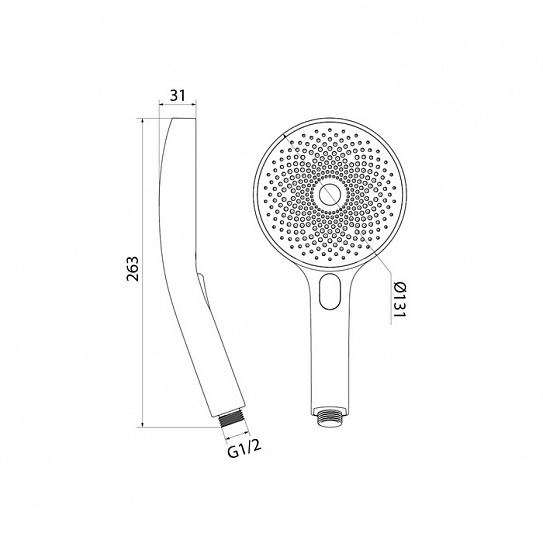 Лейка для душа Iddis SpaHome SPA3F0Bi18