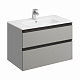 Тумба под раковину Roca Domi 80 2 ящика серый матовый ZRU9307874