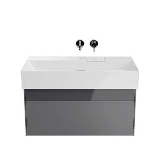 Тумба LOGICA подвесная 2 ящика 90см, стальной серый Kerama Marazzi LOG.90.2/ST