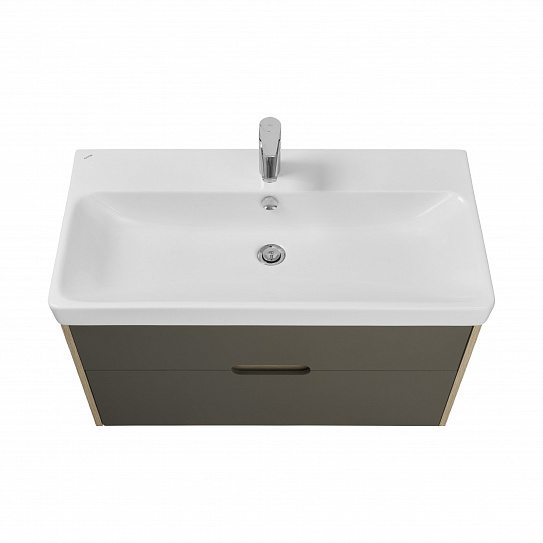 Тумба под раковину Aquaton Оливия 90 грей, дуб ойстер 1A254401OLUG0